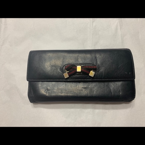 Gucci Black Leather Princy Checkbook Wallet - Picture 1 of 8